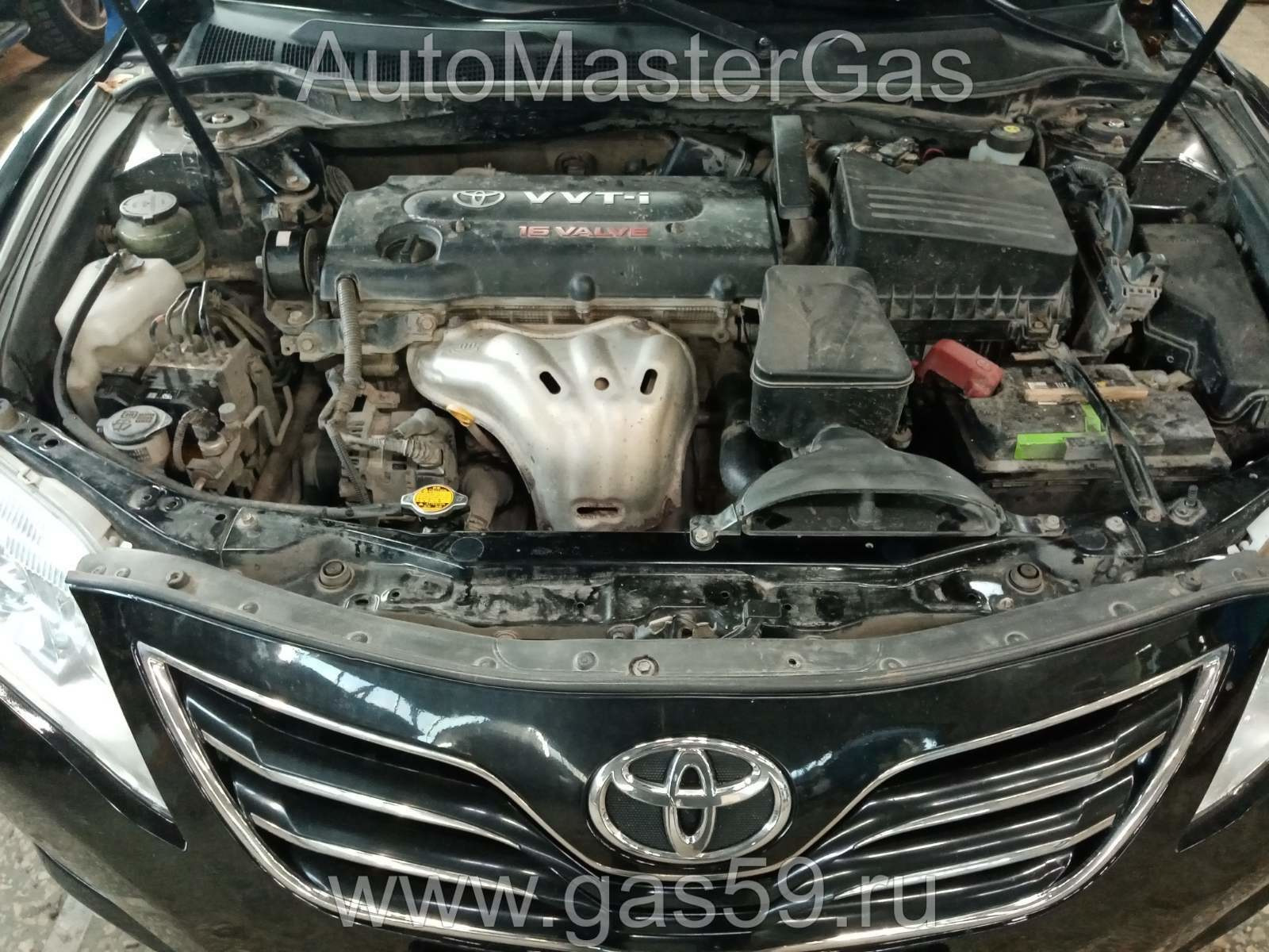 Установка ГБО на Toyota Camry 2010г., 2.4л., 4 цилиндра, монтаж 21.10.2020  в Перми