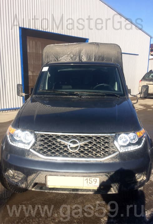 Установка ГБО на UAZ CARGO 2.3, ГБО 4 поколения LANDI RENZO (Италия), с 2-мя тороидальными баллонами на 74 л.