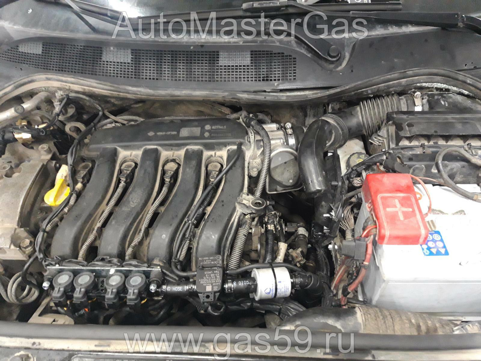 Установка ГБО на Renault Megane II 2007г., 1.6л., 4 цилиндра, монтаж  07.06.2021 в Перми