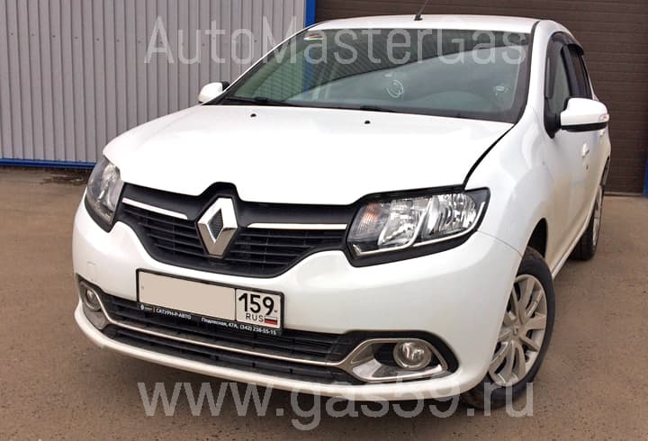 Установка ГБО на Renault Logan 1.6, ГБО 4 поколения LANDIRENZO (Италия), с тороидальным баллоном на 53 л.
