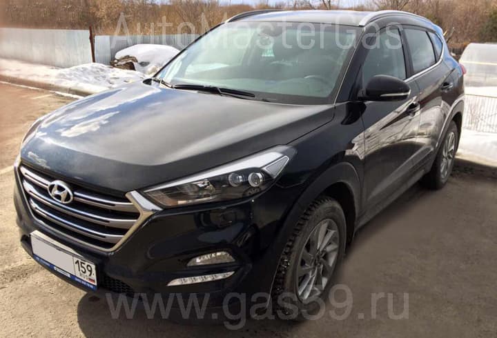 Установка ГБО на Hyundai Tucson 2.0 MPi 4WD ГБО 4-го поколения LANDI RENZO (Италия), с тороидальным баллоном на 53 л.