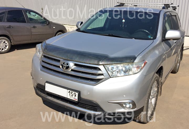 Установка ГБО на Toyota Highlander 2.7, ГБО 4-го поколения LANDIRENZO (Италия), устанавливается тороидальный баллон на 74 л.