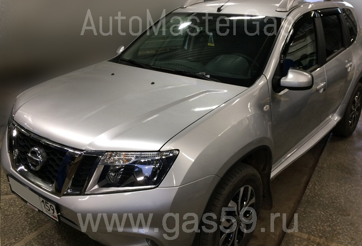 Установка ГБО на Nissan Terrano 1.6, ГБО 4 поколения LANDIRENZO (Италия), с тороидальным баллоном на 53 л.