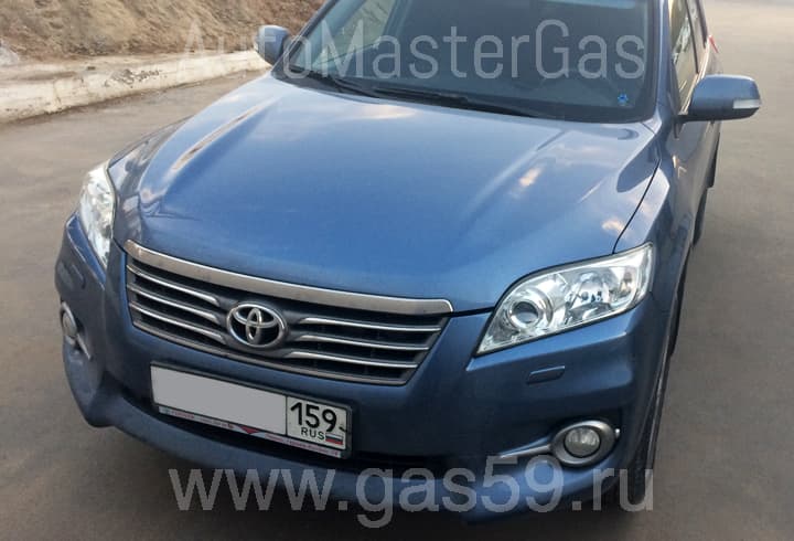 Установка метановго ГБО на Toyota RAV4 2.4 л., ГБО 4 поколения LANDIRENZO (Италия), с цилиндрическим баллоном на 80 л. (20 м3)