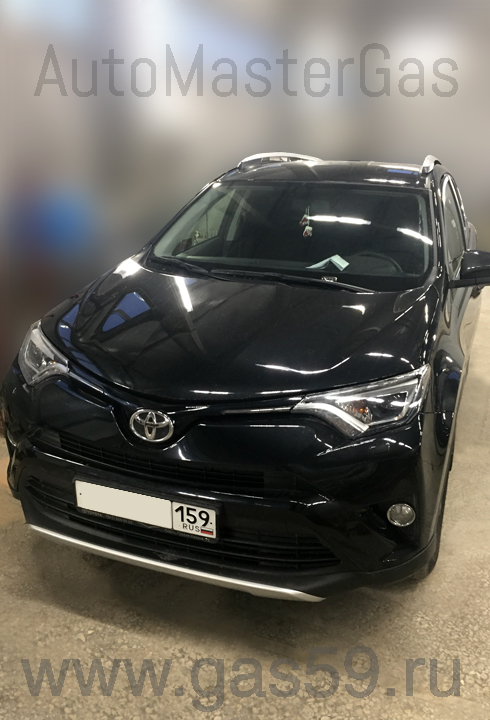 Установка ГБО на Toyota RAV4 2.5, ГБО 4 поколения LANDI RENZO (Италия), с баллоном на 53 литра.