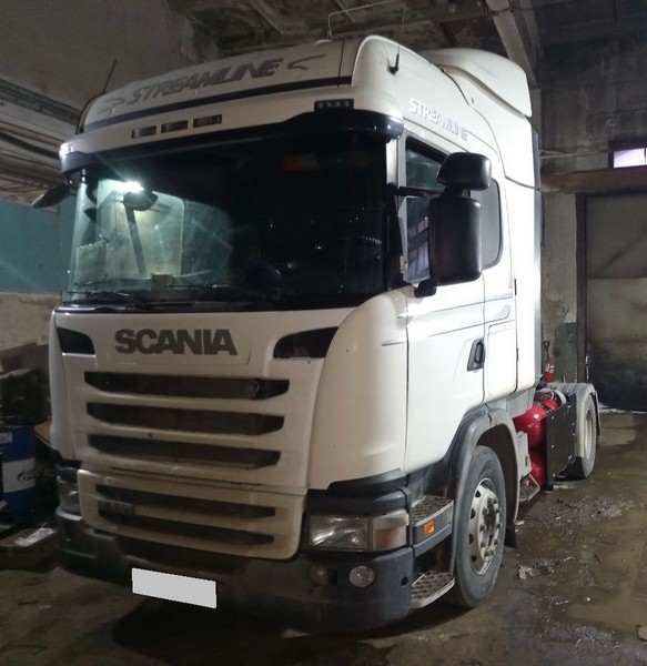 Установка ГБО на Scania G400  2014 г., ГБО 4 поколения, метан EuropeGAS (Польша), ДВС 12.7 л., 6 цилиндров (Дизель)